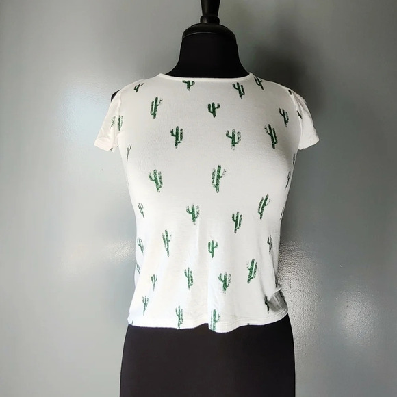 Grayson Social Cold Shoulder Cactus Tee - Picture 1 of 5